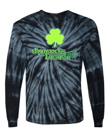 Shamrocks Tie Dye Black Long Sleeved T - Orders due by Wednesday, October 6, 2021
